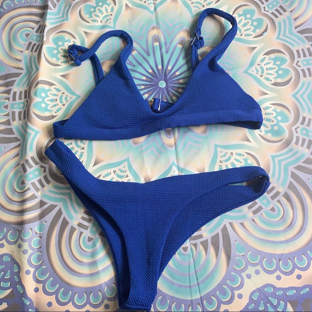 Blue bikini